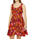 Pile of Leaves Skater Dress — Abstract Pattern