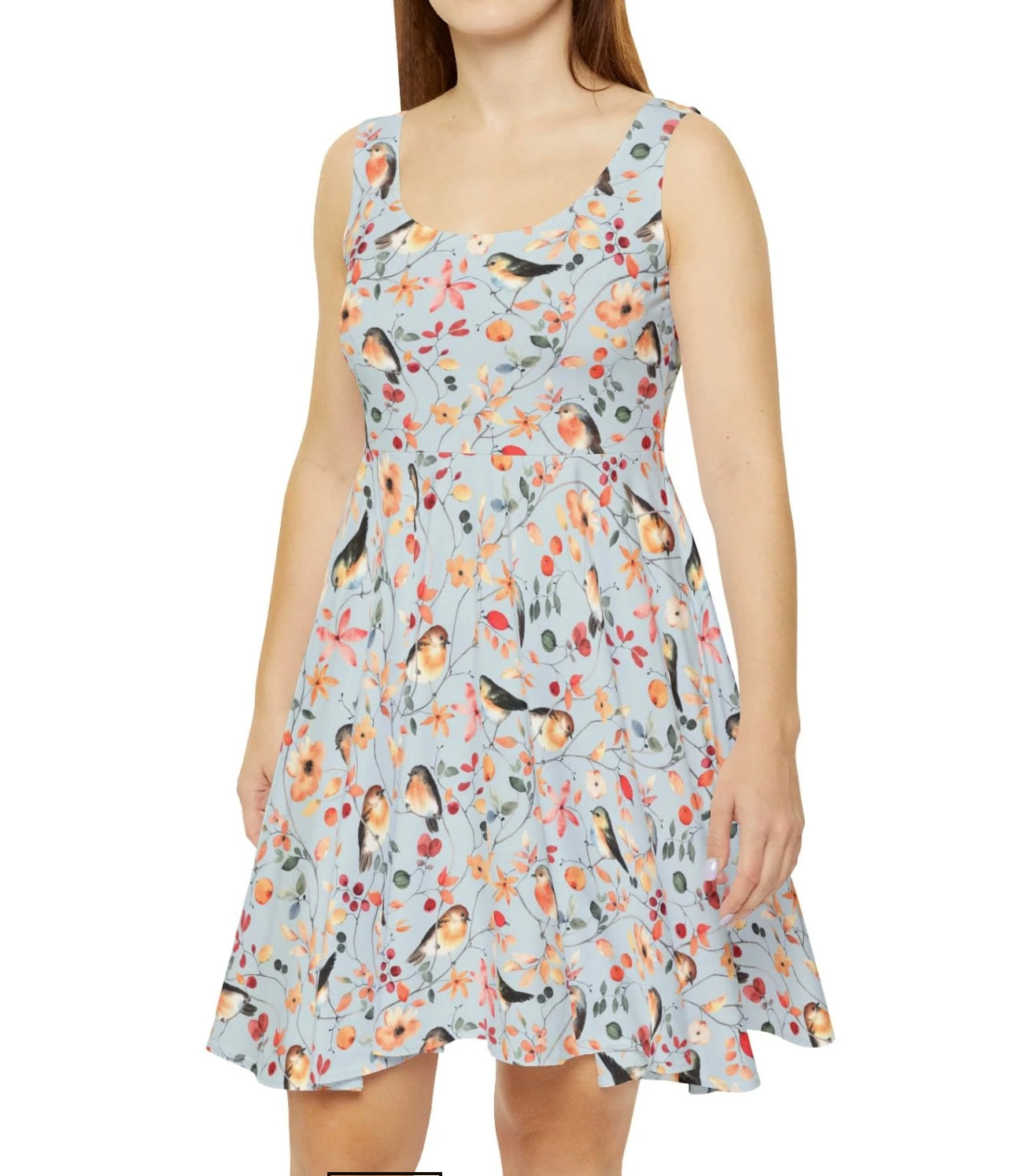 Birdy Skater Dress — Abstract Pattern