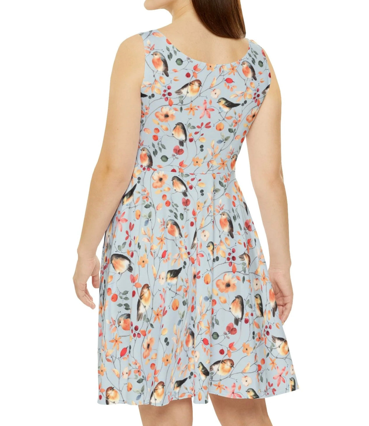 Birdy Skater Dress — Abstract Pattern