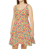 Tutti Fruity Skater Dress — Abstract Pattern