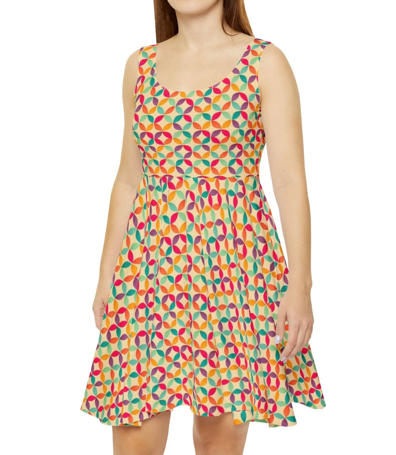 Tutti Fruity Skater Dress — Abstract Pattern