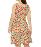 Tutti Fruity Skater Dress — Abstract Pattern