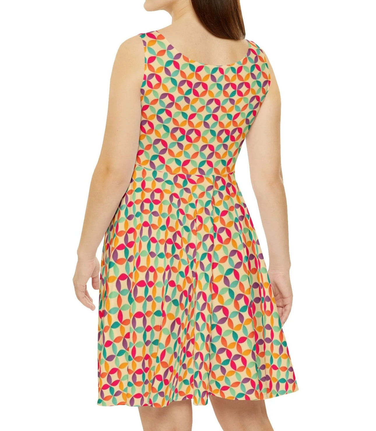 Tutti Fruity Skater Dress — Abstract Pattern