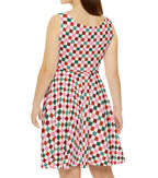 Christmas Checker Skater Dress — Abstract Pattern