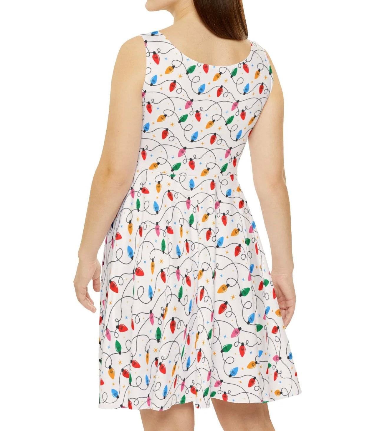 Multi Lights Skater Dress — Abstract Pattern
