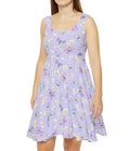 Daisy Haze Skater Dress — Abstract Pattern