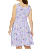Daisy Haze Skater Dress — Abstract Pattern