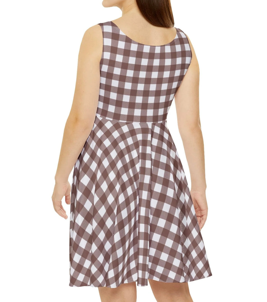 Fall Plaid Skater Dress — Abstract Pattern