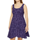 Purple Hallow Eve Skater Dress — Abstract Pattern