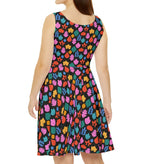 Painting Wind Skater Dress — Abstract Pattern