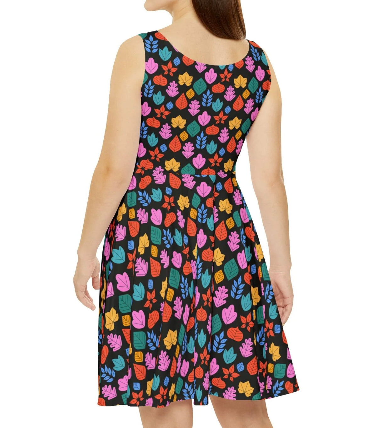 Painting Wind Skater Dress — Abstract Pattern