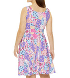 Chic Fabrics Skater Dress — Abstract Pattern