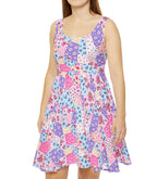 Chic Fabrics Skater Dress — Abstract Pattern
