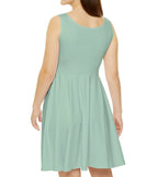 Sage Skater Dress — Solid