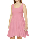 Salmon Skater Dress — Solid