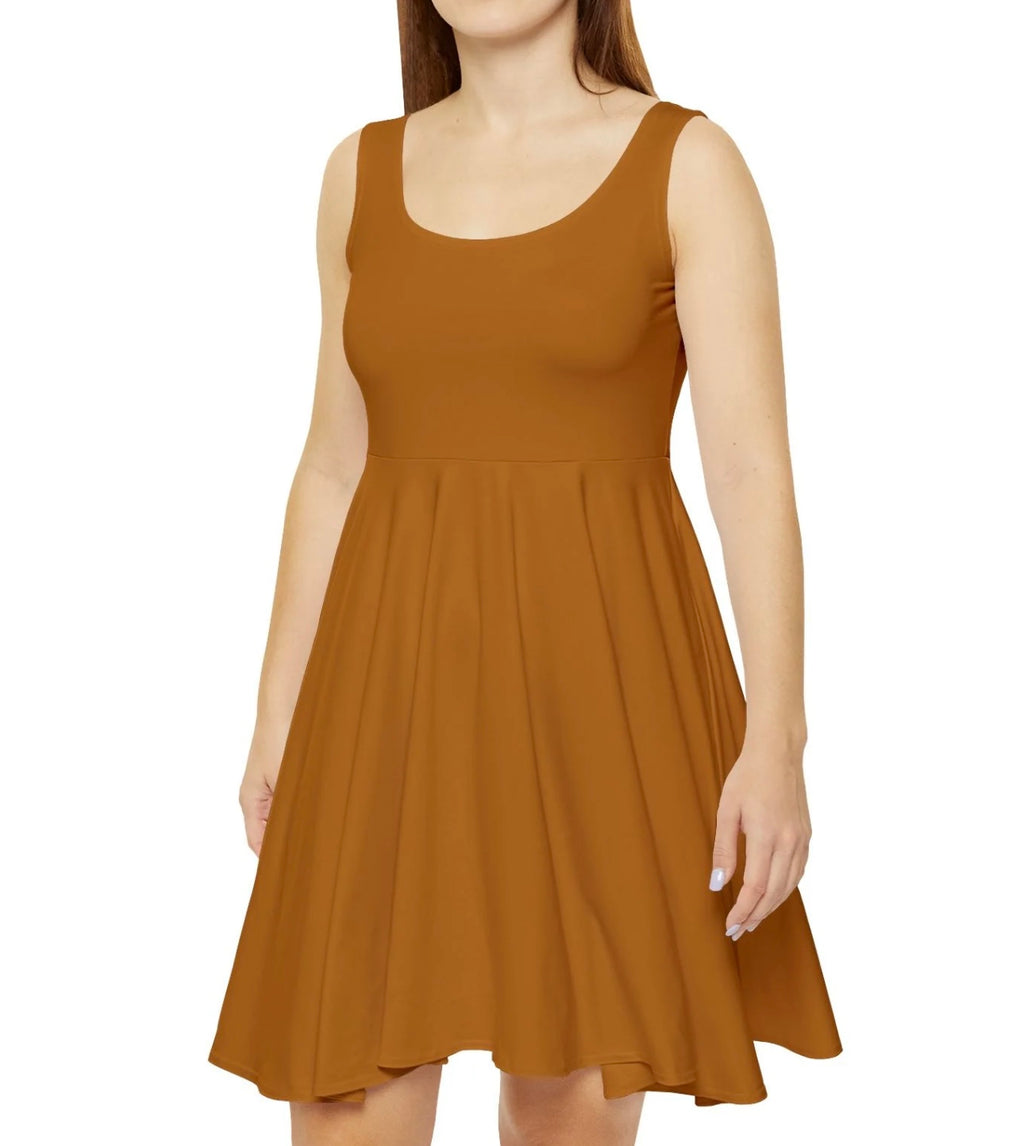 Gingerbread Skater Dress — Solid