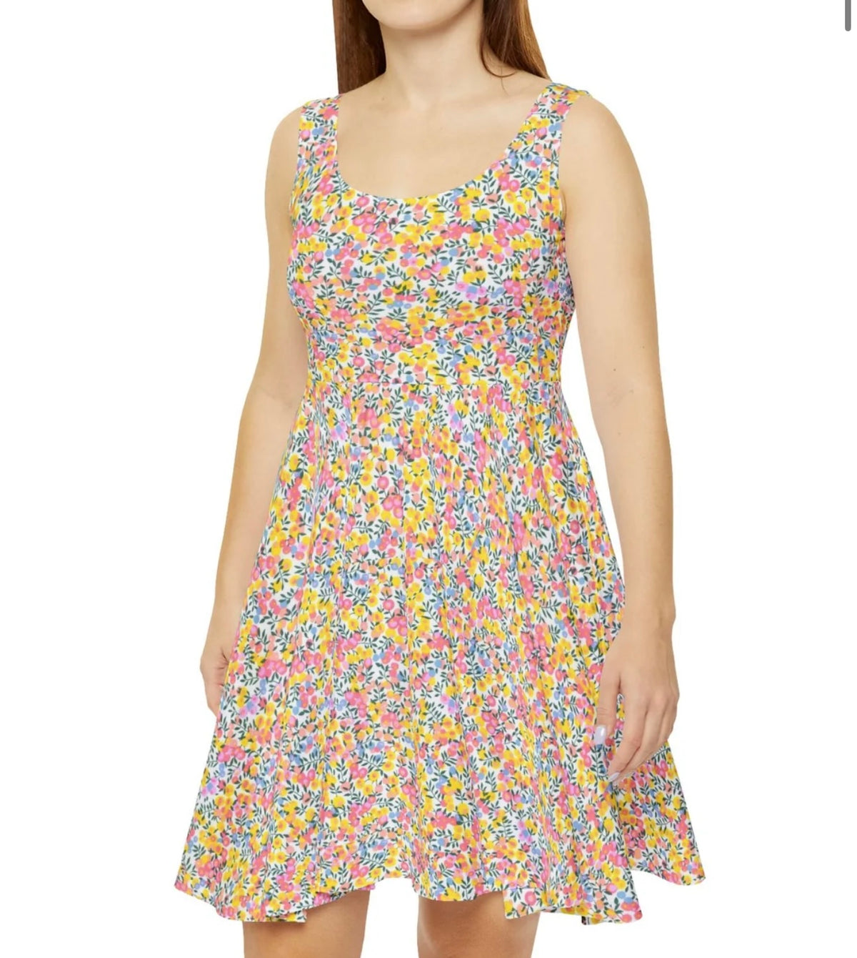 Pastel Floral Skater Dress — Summer Garden
