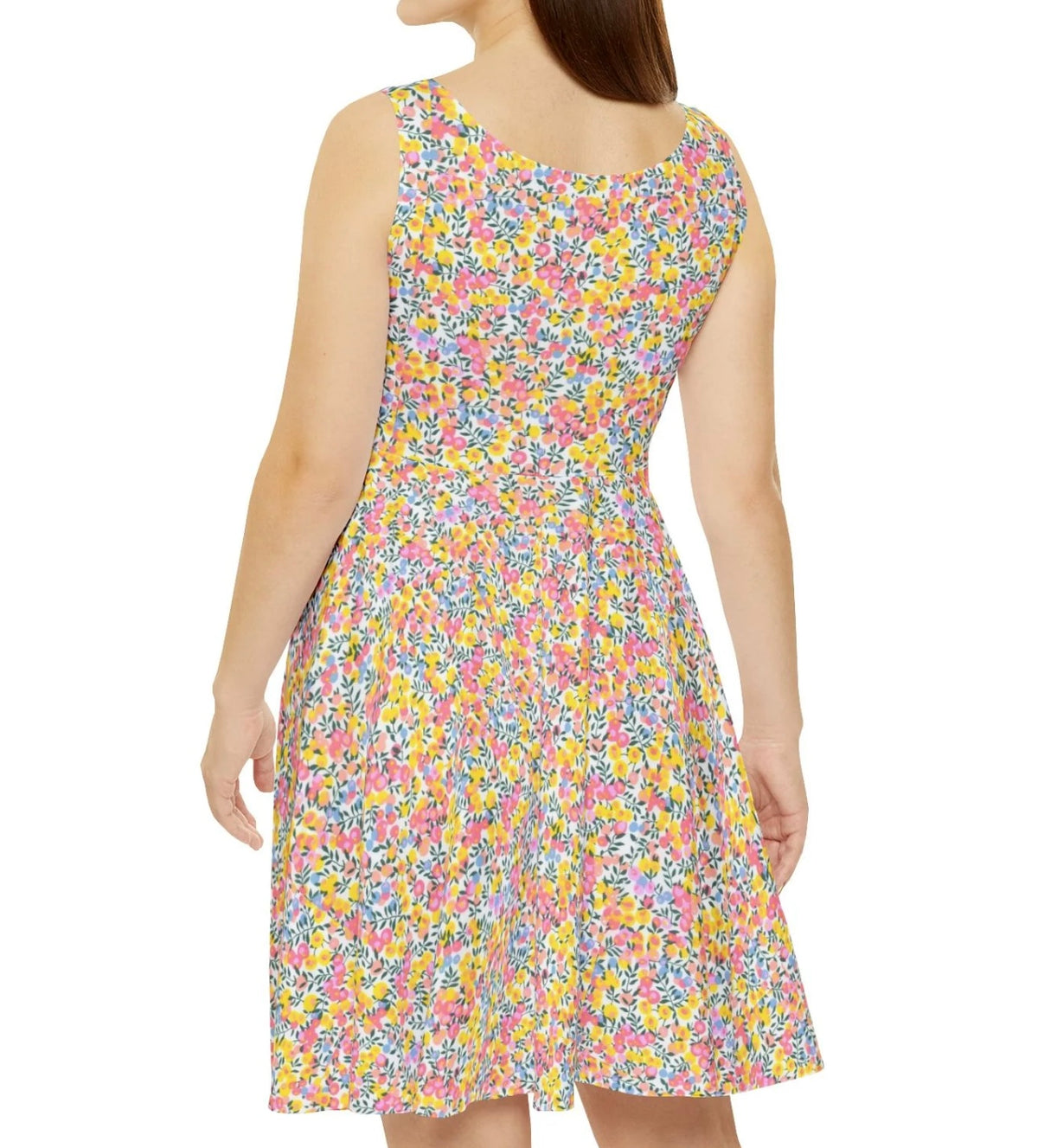 Pastel Floral Skater Dress — Summer Garden