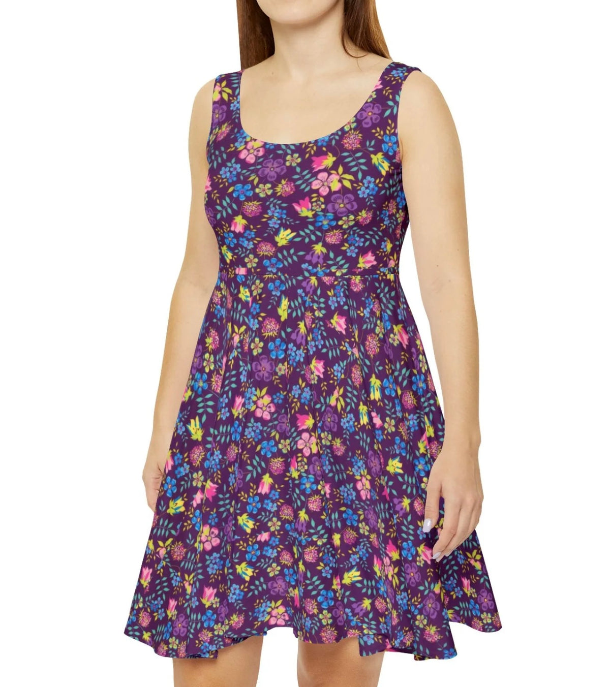 Royal Floral Dress — Abstract Pattern